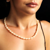 Rice Pearls Necklace - Fresh water